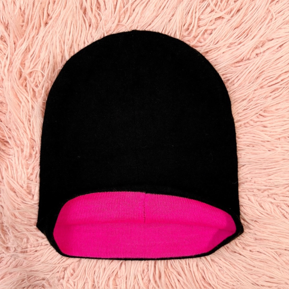 Pink & Black Skull Beanie - Picture 2 of 2